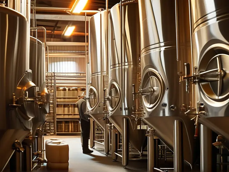 酿酒师检查发酵过程