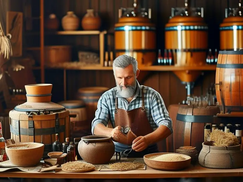 酿酒技术教学现场演示