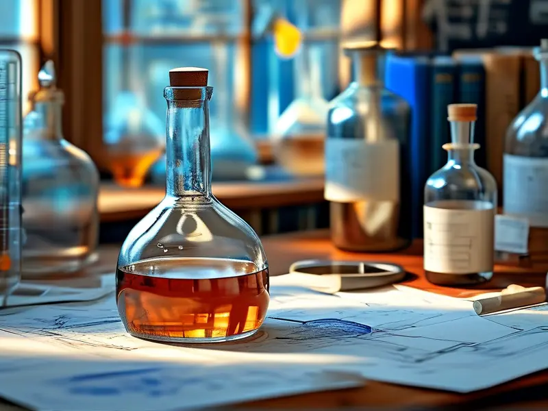 酿酒师在实验室研究酿酒技术专利文件