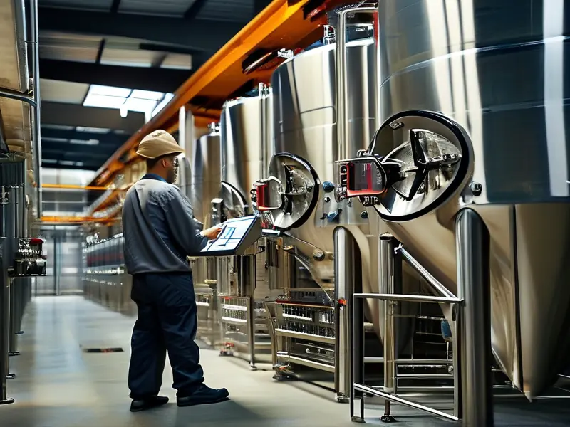 酿酒机械自动化生产线实景图