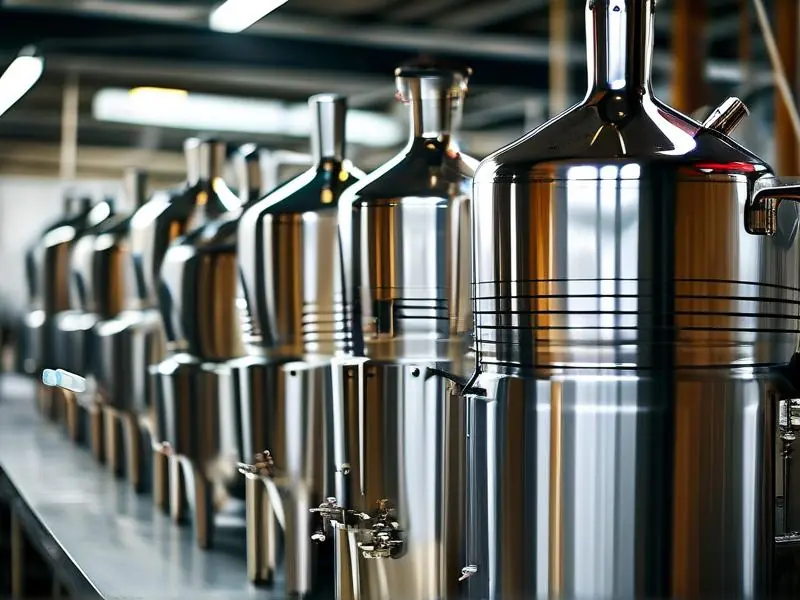 不锈钢酿酒设备实拍图展示不同规格型号