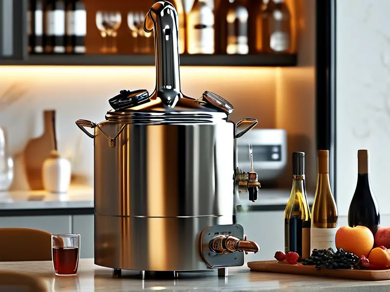 家庭厨房使用的全自动酿酒设备工作场景