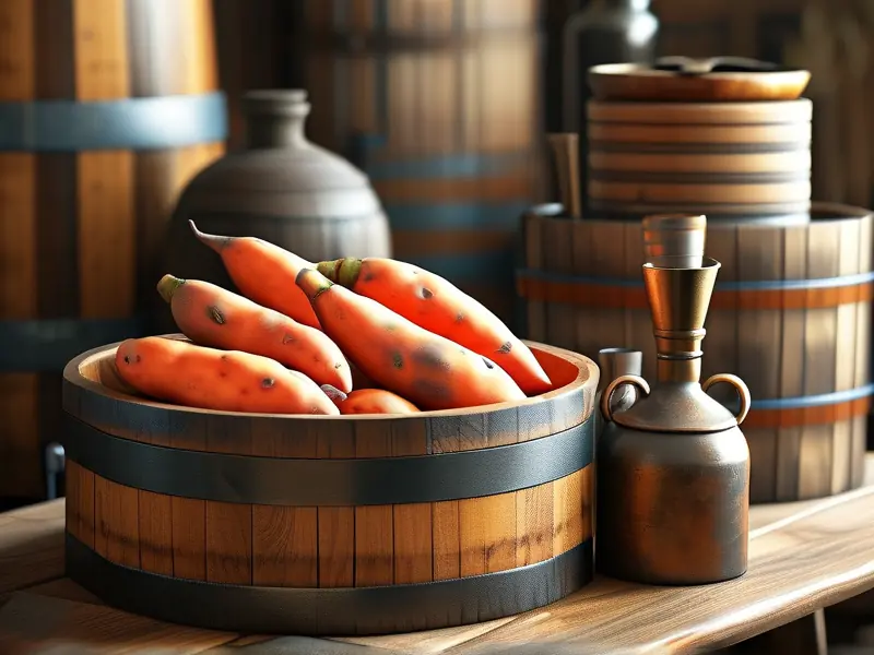 酿造地瓜酒的原料与工具