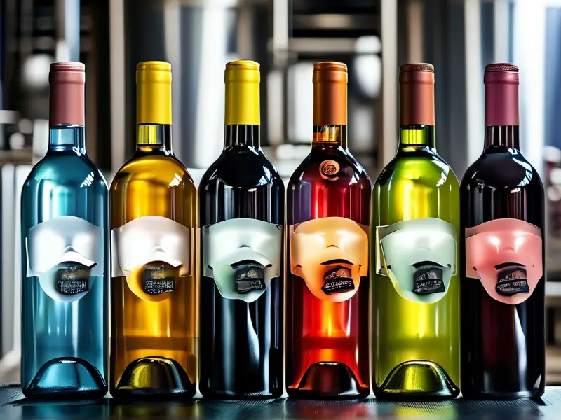 不同酒精度数的酿造酒展示