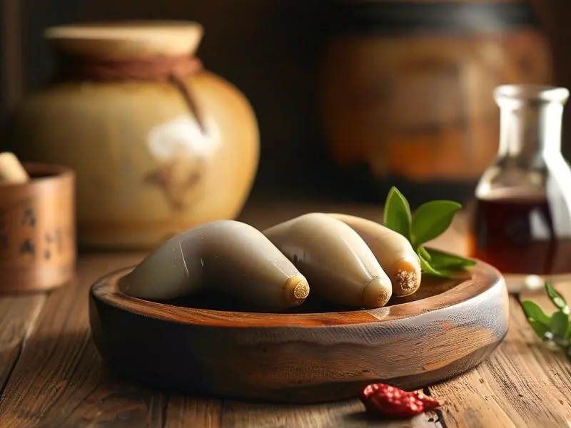 牛鞭泡酒原料与器具展示图