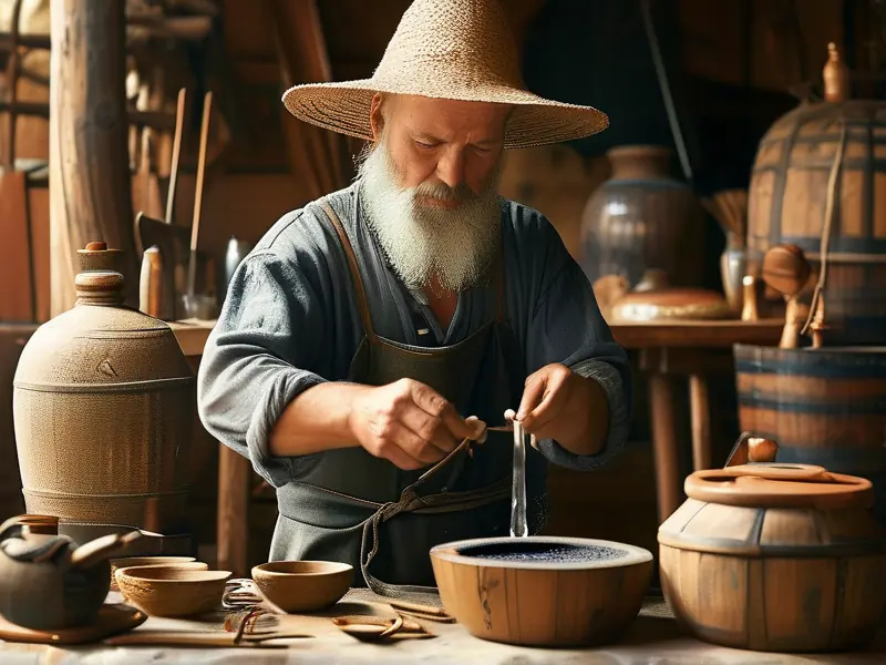 农村自酿白酒度数测量过程实拍