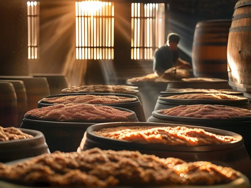 浓香型白酒传统窖池发酵过程实拍