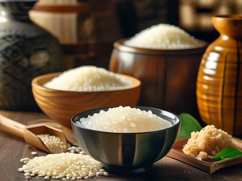 糯米酿酒原料和成品展示