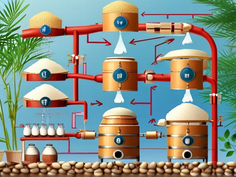 糯米酿酒工艺流程步骤示意图
