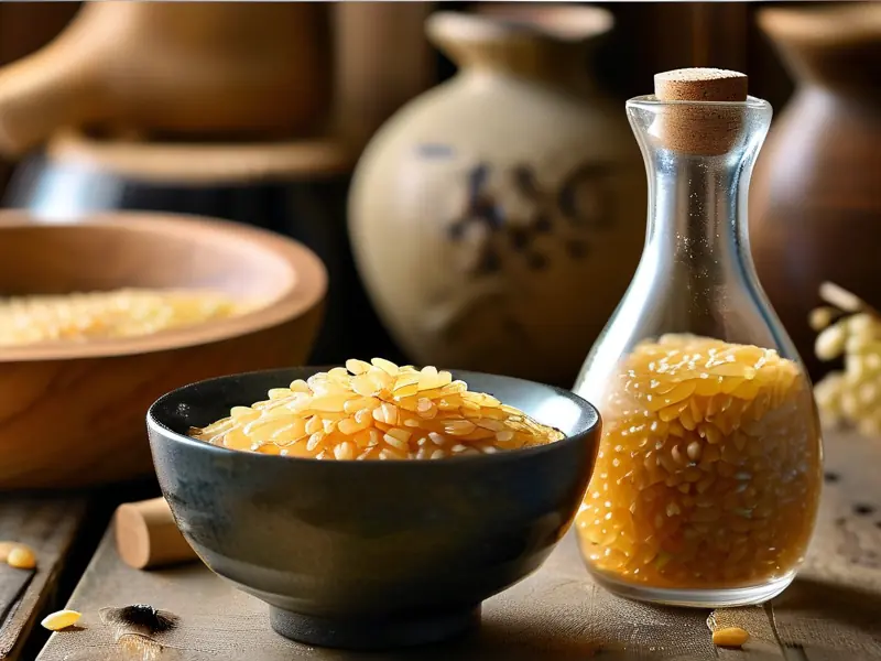 泡酒米的制作过程展示