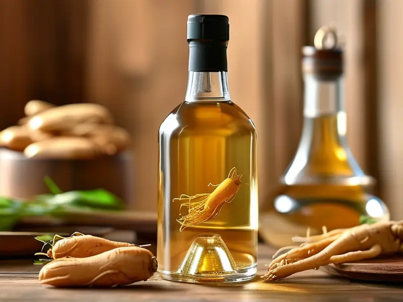 泡制完成的人参酒展示