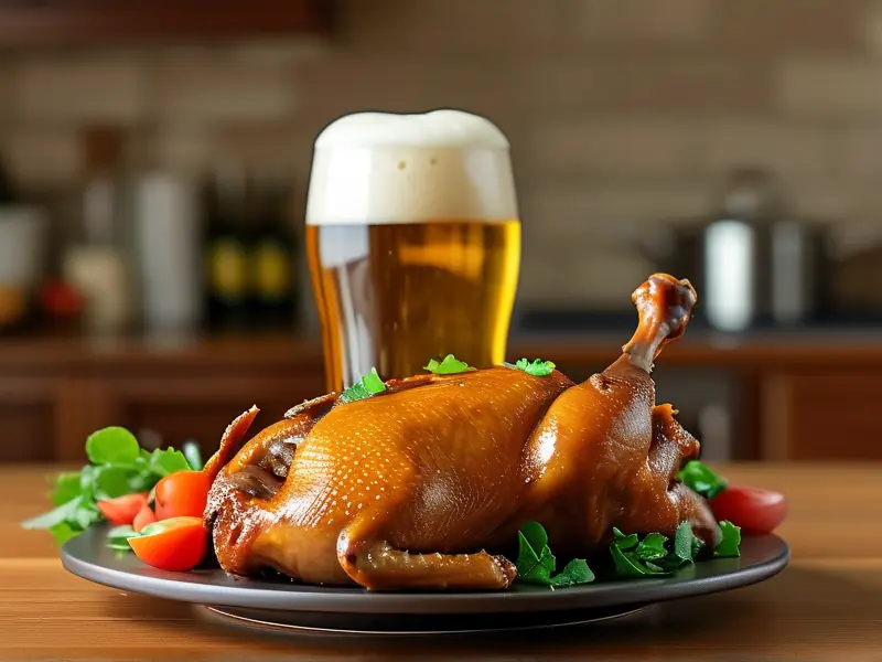 家常皮酒鸭子成品图