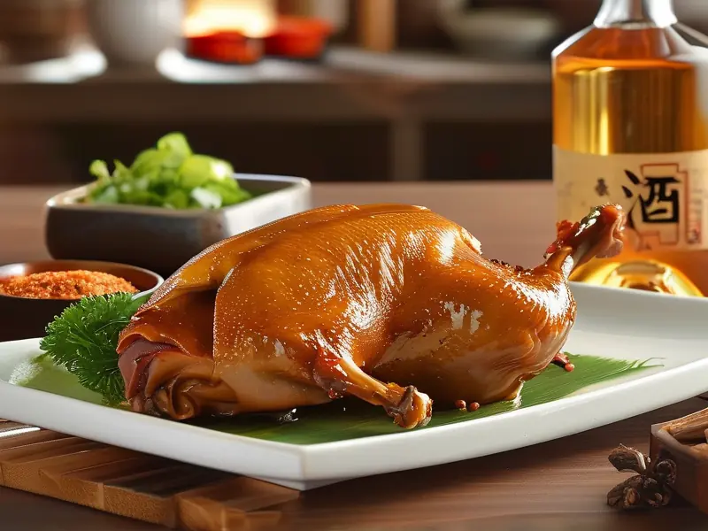 皮酒鸭成品展示