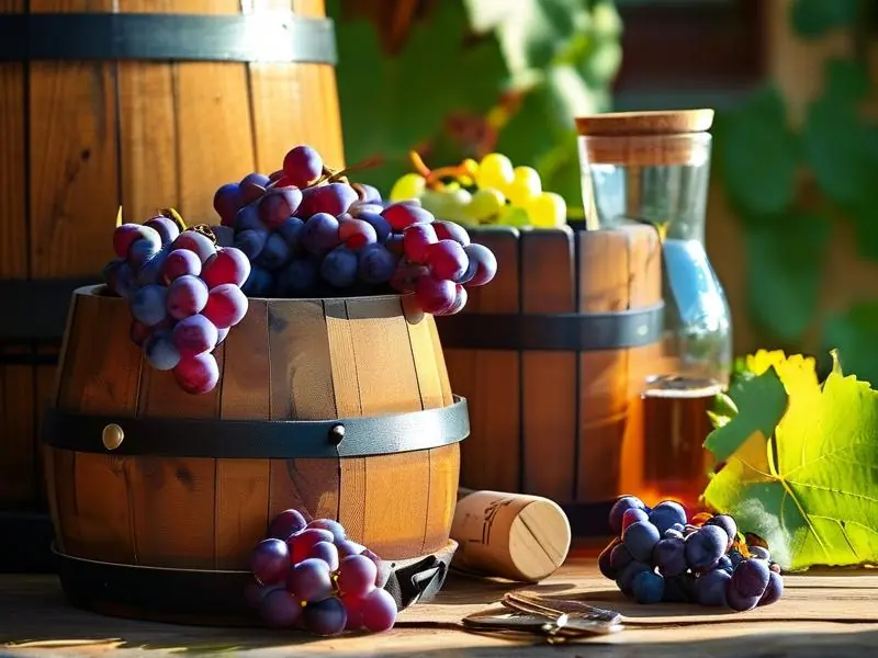 家庭自酿葡萄酒所需材料和工具展示