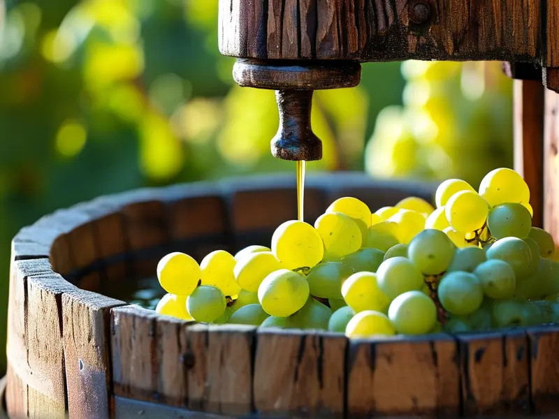 葡萄破碎和压榨过程