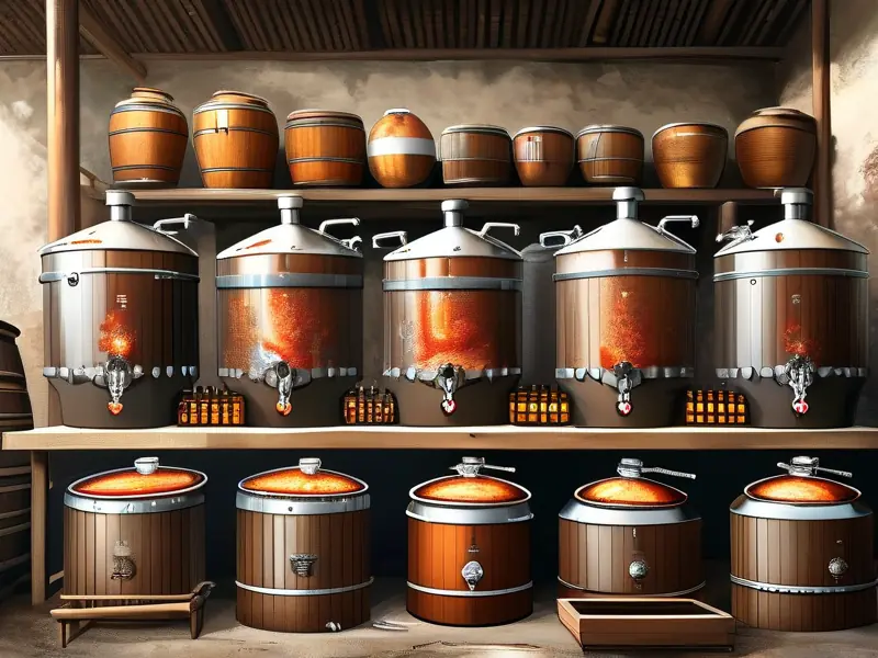 青红酒制作过程视频截图,展示传统酿造工艺