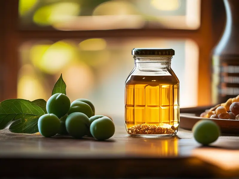 青梅酒原料与成品展示