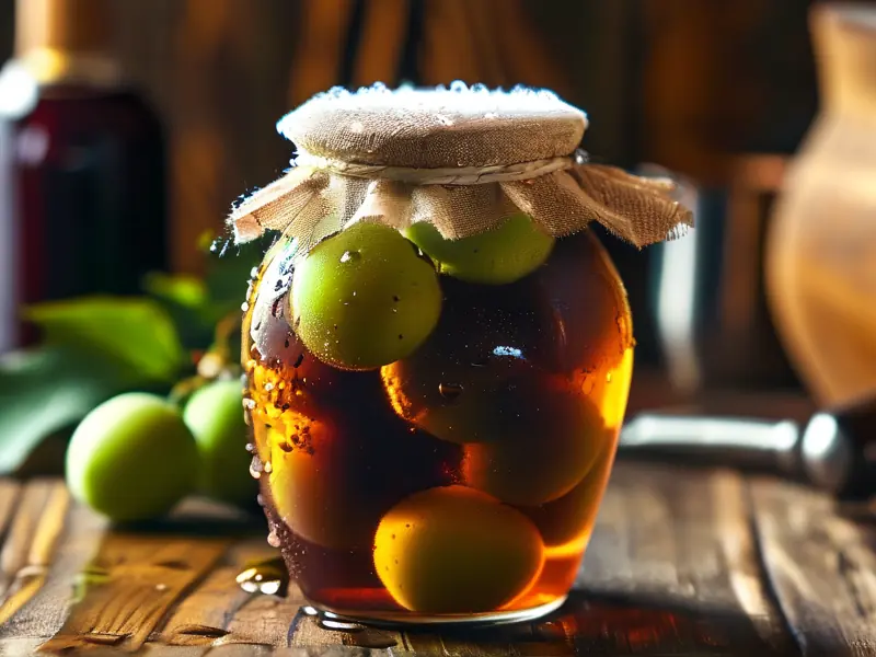 自制青梅酒发酵过程实拍图