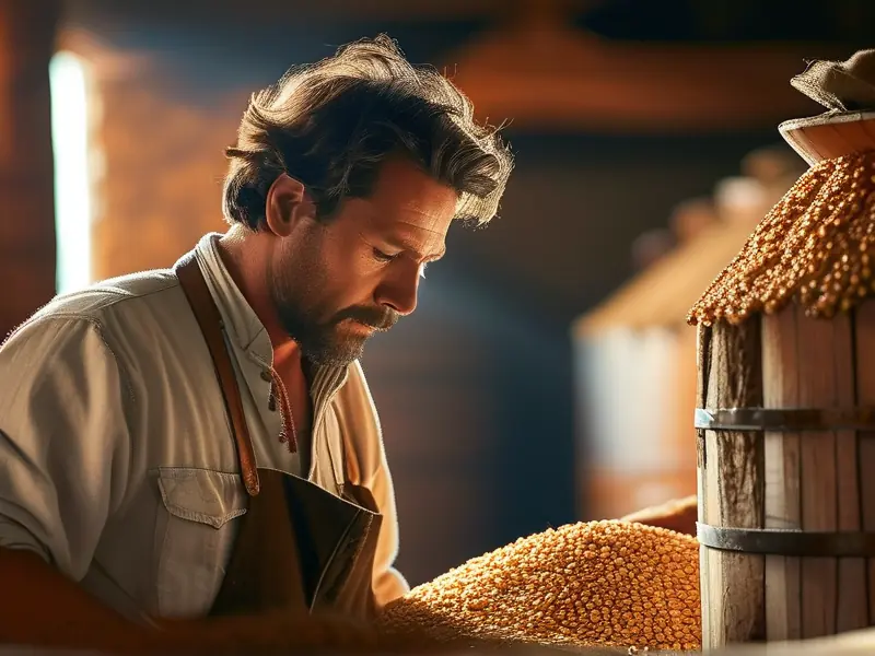 酿酒师检查清香型白酒酿造原料高粱的质量