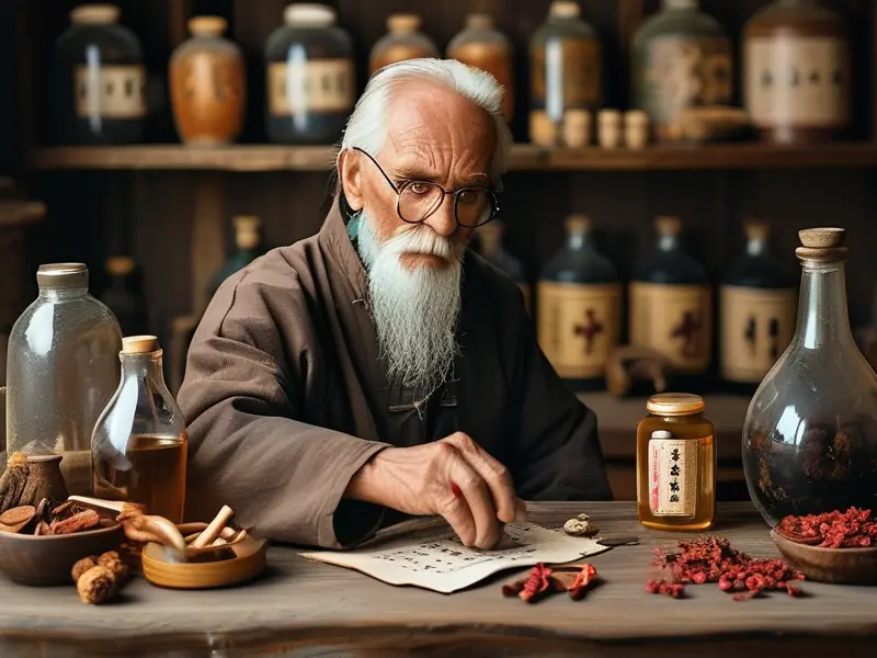 老中医配制去风湿药酒的过程