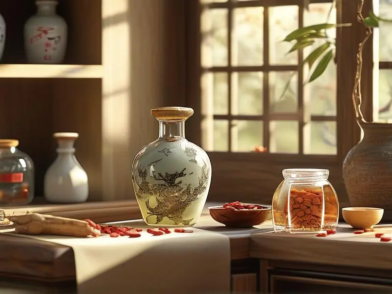 人参鹿茸泡酒原料准备过程实拍图