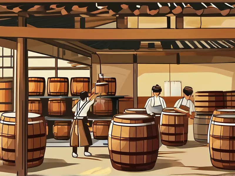 日本清酒传统酿造工艺现场展示