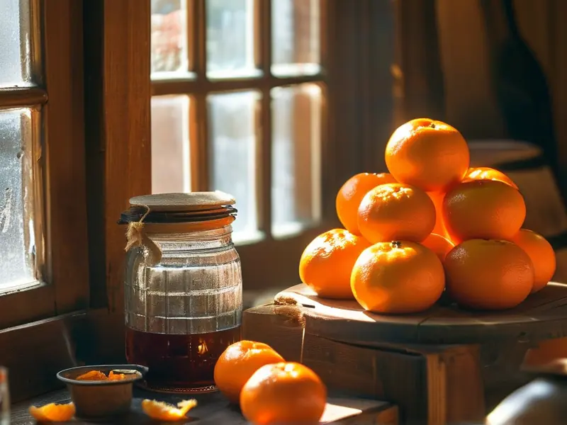 家庭自制橘子酒所需材料和工具展示