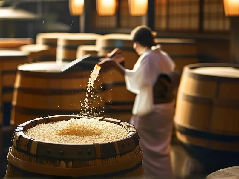 传统清酒酿造过程实景展示