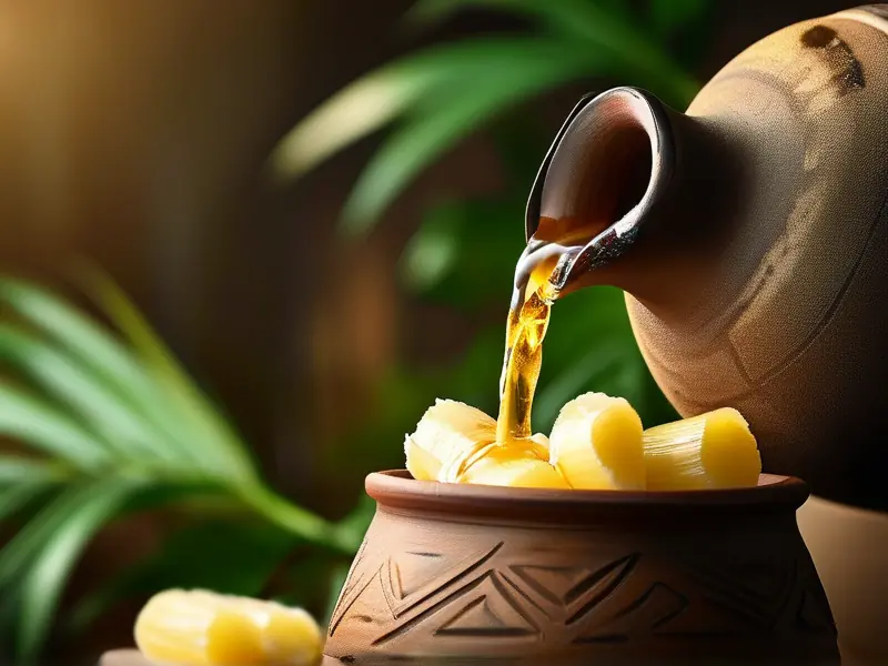 传统方法酿制甘蔗酒的全过程展示