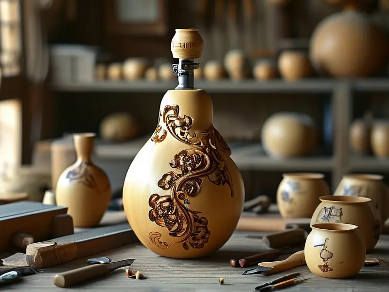 工匠制作酒葫芦的过程