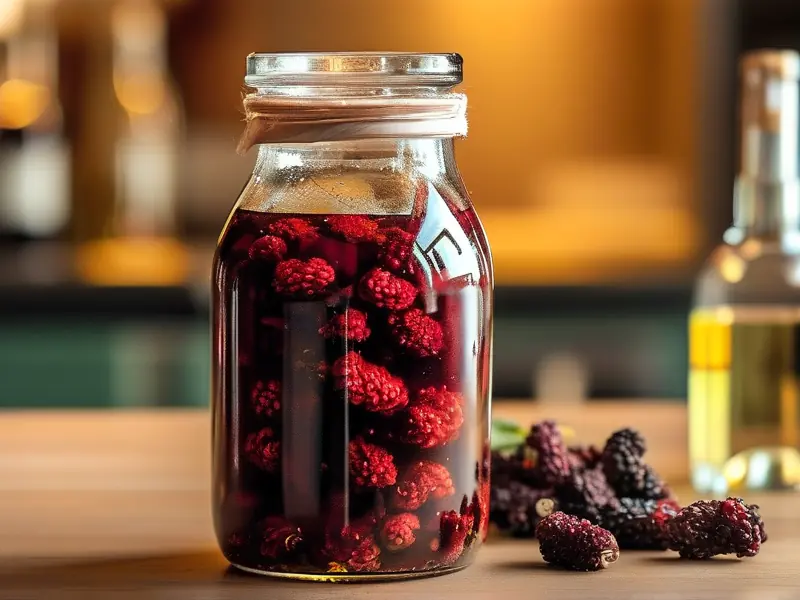 桑葚干泡酒制作过程实拍图