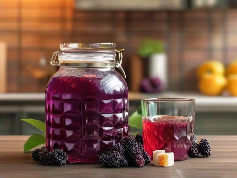 家庭自制桑葚酒泡制过程展示