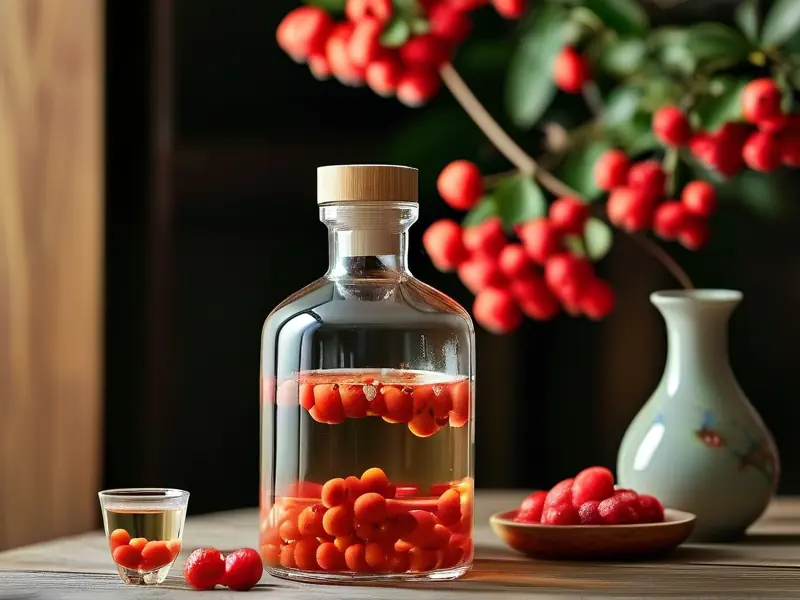 山谂泡酒的制作过程展示