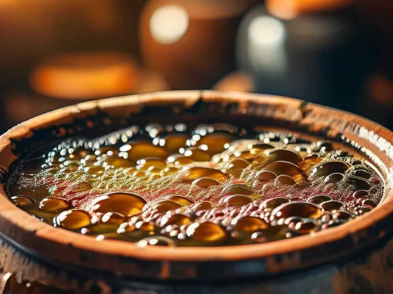 传统烧酒发酵过程实拍图