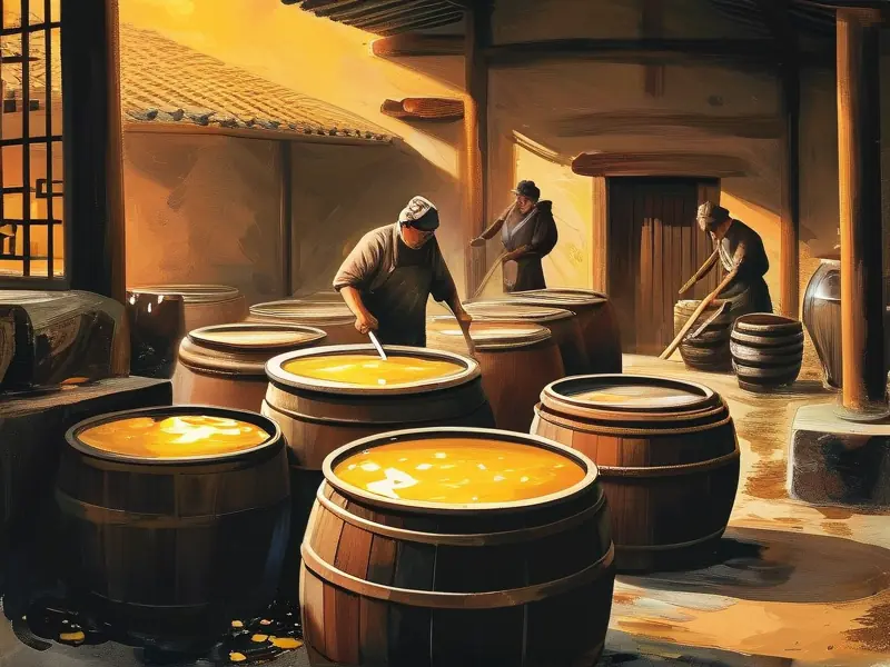 沈荡黄酒传统手工酿造过程实拍