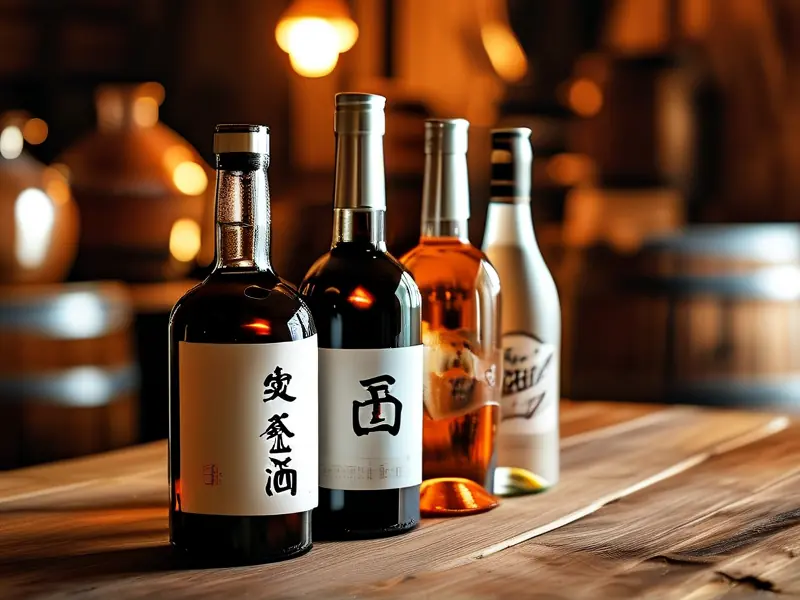 不同品牌烧酒展示
