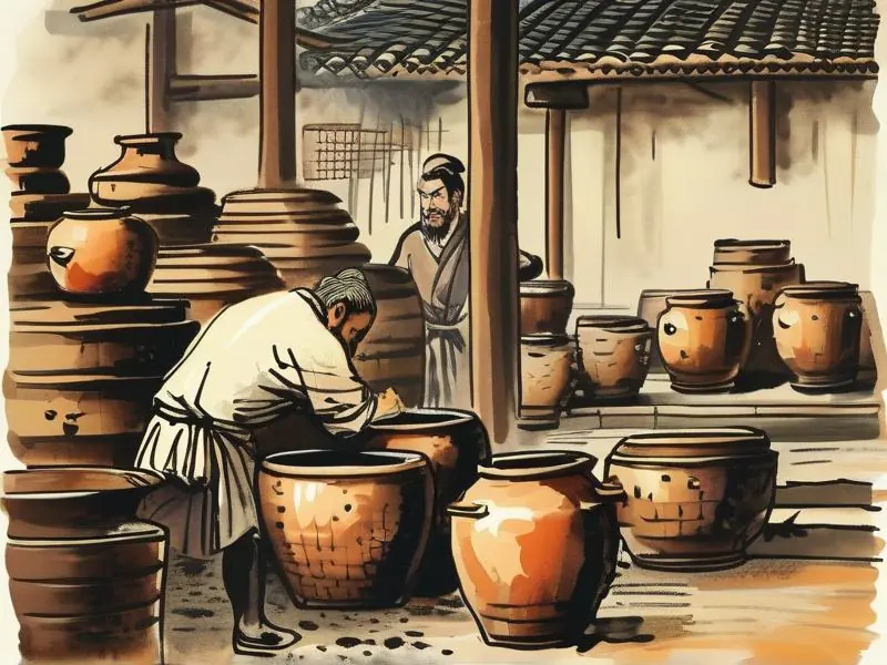 中国古代酿酒工艺场景展示