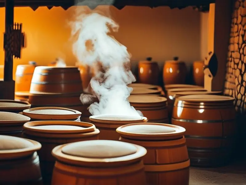 传统粮食酒酿造过程实拍