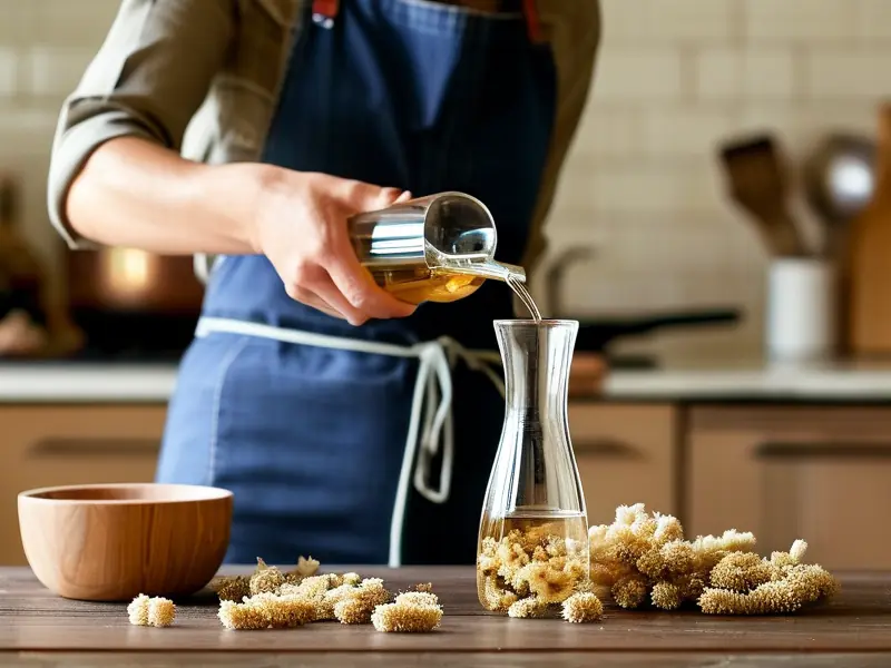 专业酿酒师示范石斛酒制作过程