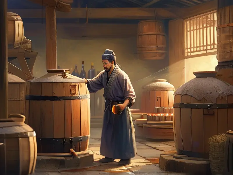 宋朝传统酿酒场景再现