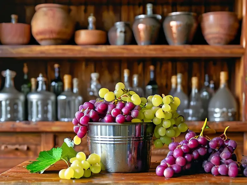 家庭自制桃红葡萄酒的原料准备过程