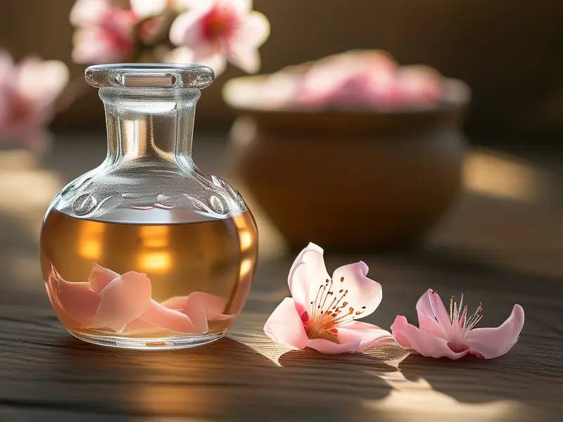 传统工艺酿制桃花酒过程实拍