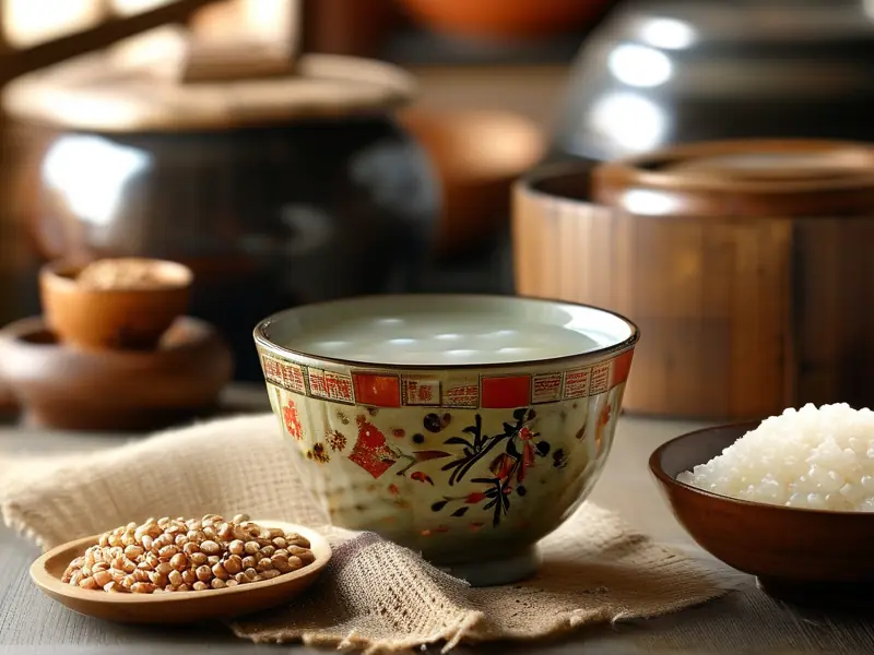 甜白酒成品展示及制作原料