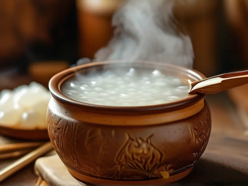 传统甜白酒发酵过程特写