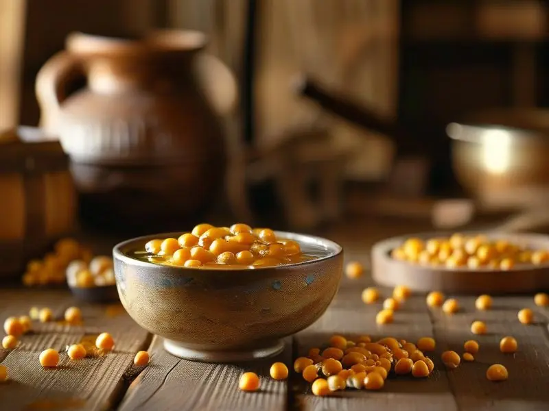 传统方法酿造的豌豆酒展示