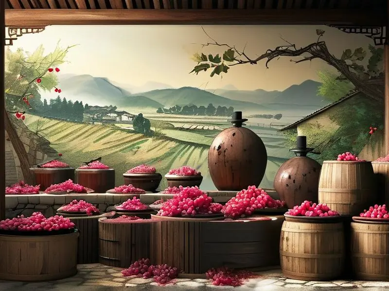 温州红酒传统酿制过程展示