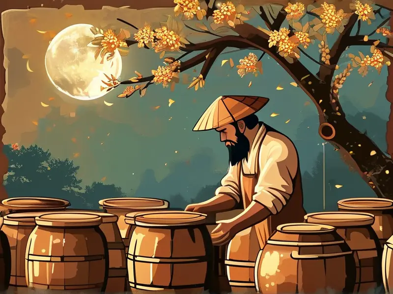 吴刚酿酒传统工艺现场实拍