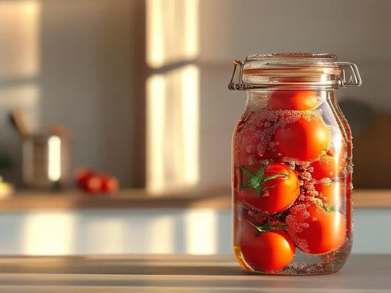 家庭自制西红柿酒发酵过程实拍图