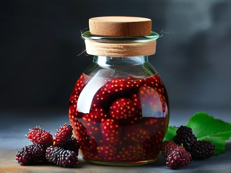 鲜桑葚泡酒的制作过程