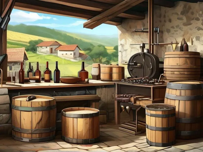 乡村酿酒传统与现代技术结合场景